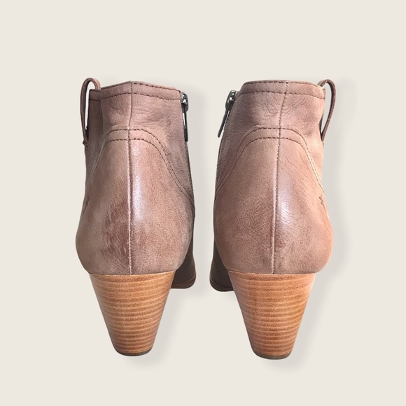 Frye Reina Genuine Leather Cute Ash Ankle Booties - Picture 11 of 16
